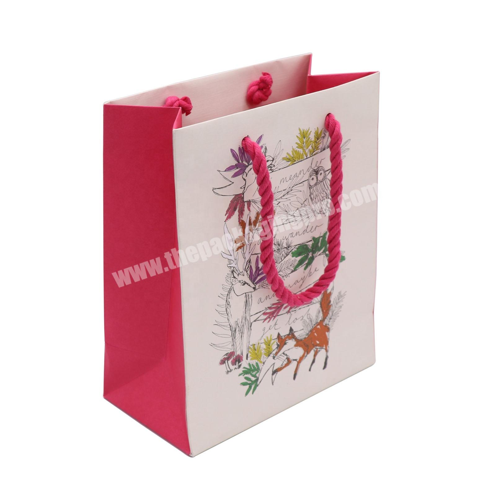 Luxury christmas gift bags with handles foldable reusable paper shopping bag with logos for boutique custom printed paper bag