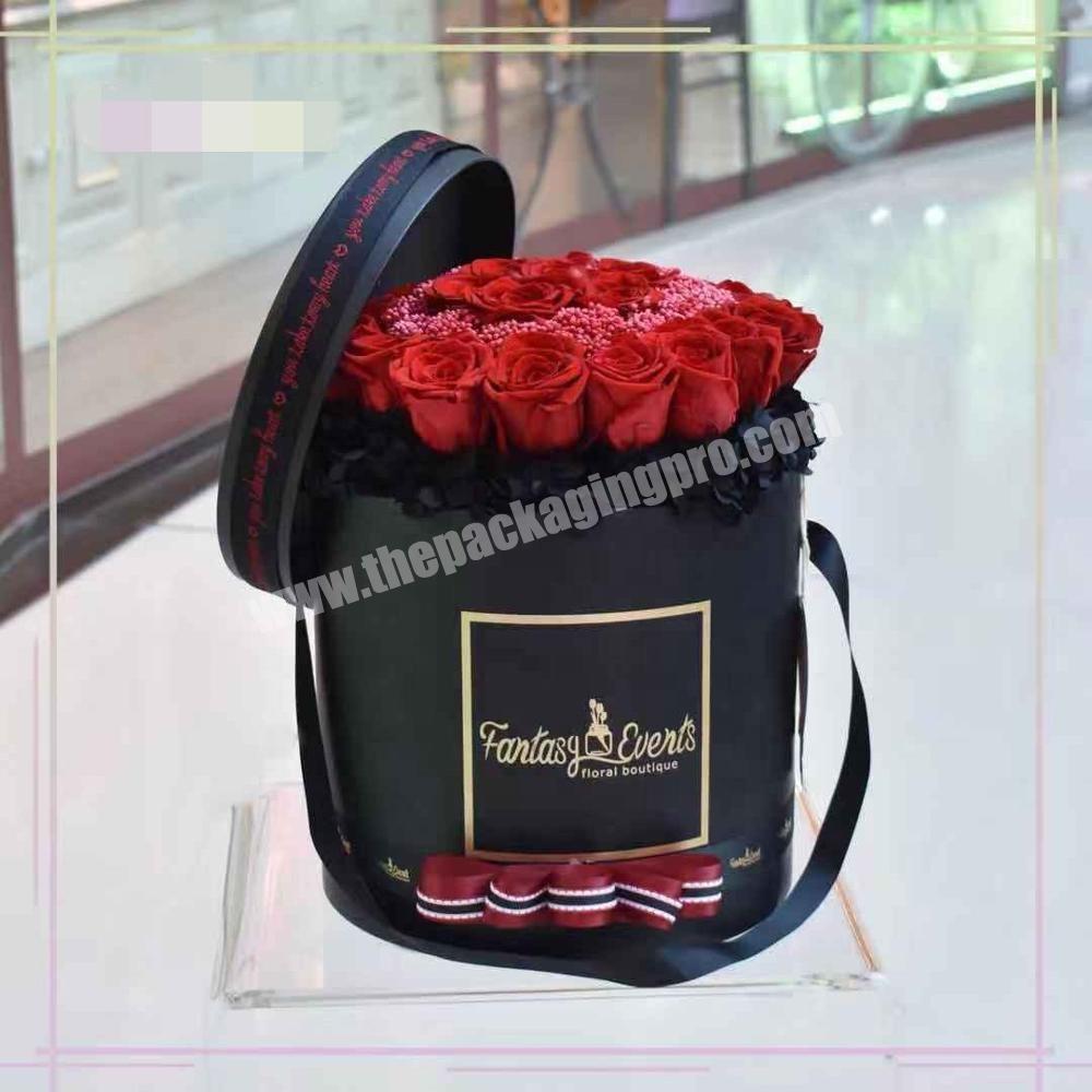 Luxury custom printing colorful cardboard round box flower boxes