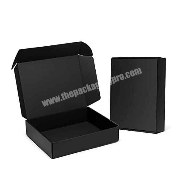 Luxury design sturdy quality stamping foldable craft printing black shipping boxes 3ply corrugated cardboard carton