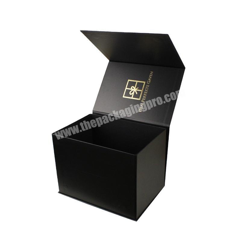 Luxury eco friendly custom hard flip top white small folding paper box magnetic gift box