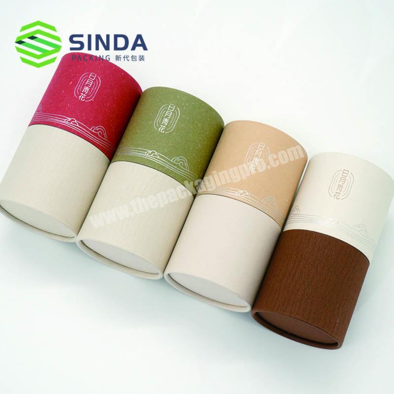 Luxury hard cardboard cylinder tube box ,food grade paper Scented candles gift paper packaging box