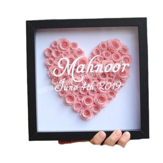 Luxury rectangular flower box preserved mother day gift box with word mom I deep love you rose mom flower box