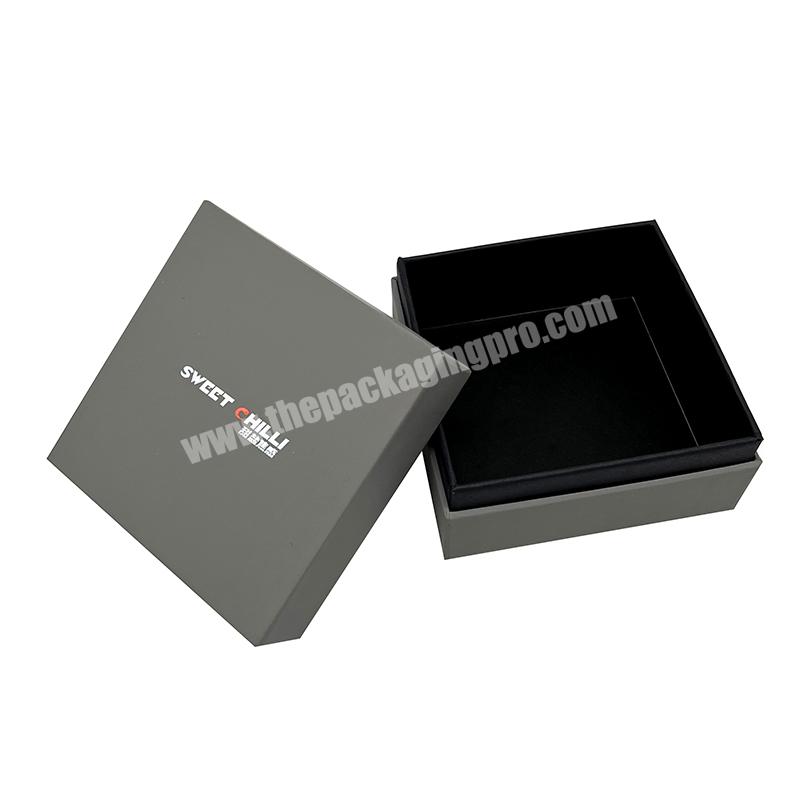 Luxury rigid gift box base lid two pieces boxes top and bottom paper packaging box for skincare products