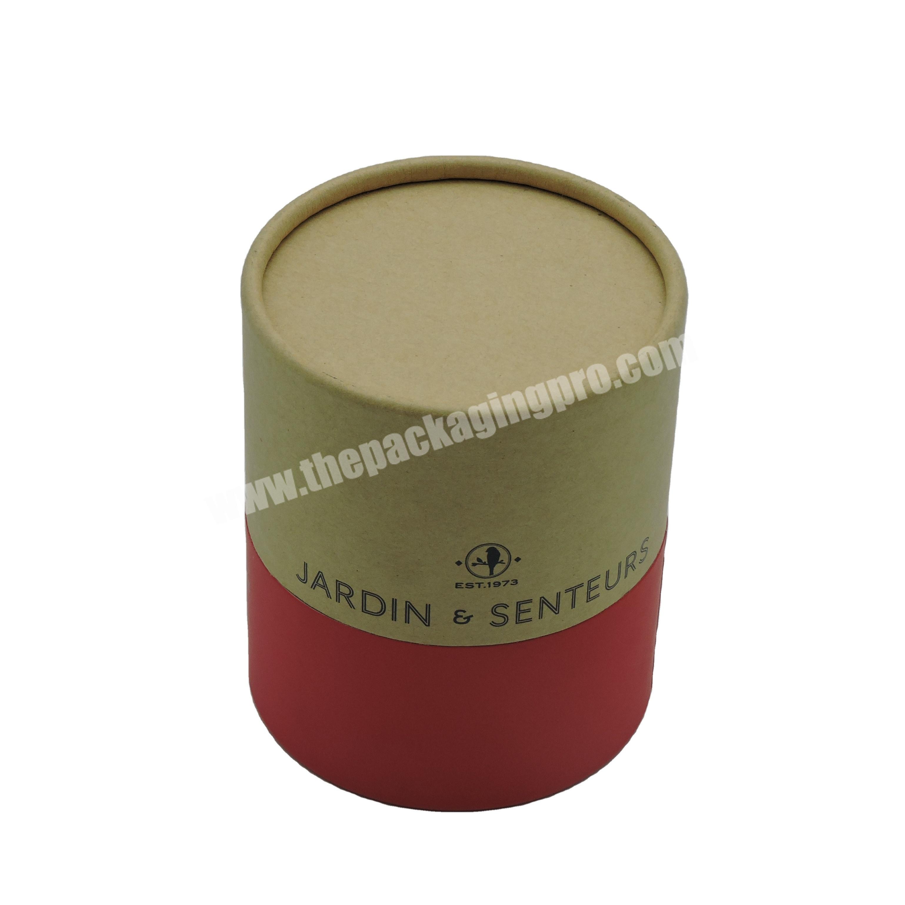 Luxury wholesale candle jar with gift box customized cylinder candle box packaging round kraft paper boxes