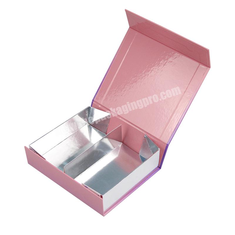 Magnet Lock Foldable Paper Packaging Boxes Luxury Rigid Folding Gift Boxes With Magnetic Lid private label packaging box