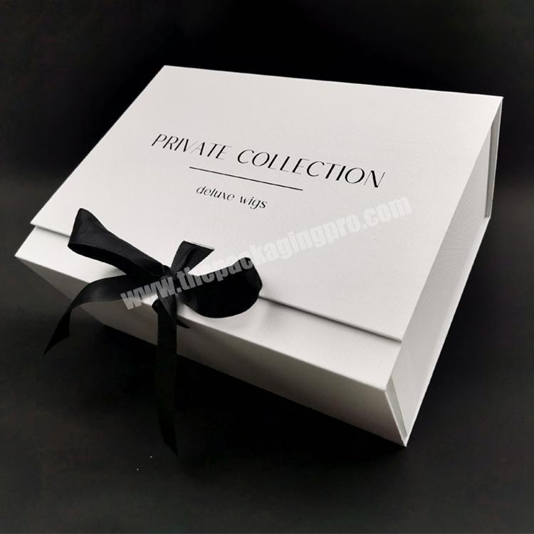 Magnet folding boxes with ribbons luxury gift boxes Custom logo printed paper box for gift
