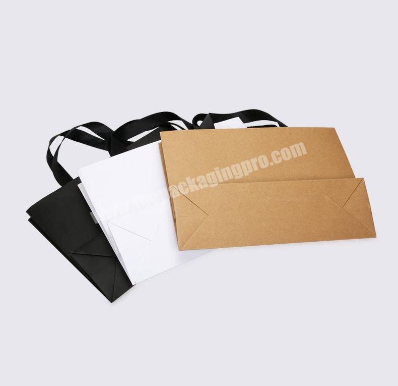Manufacture Custom Luxury High End Gift Packaging Ribbon Paper Bag