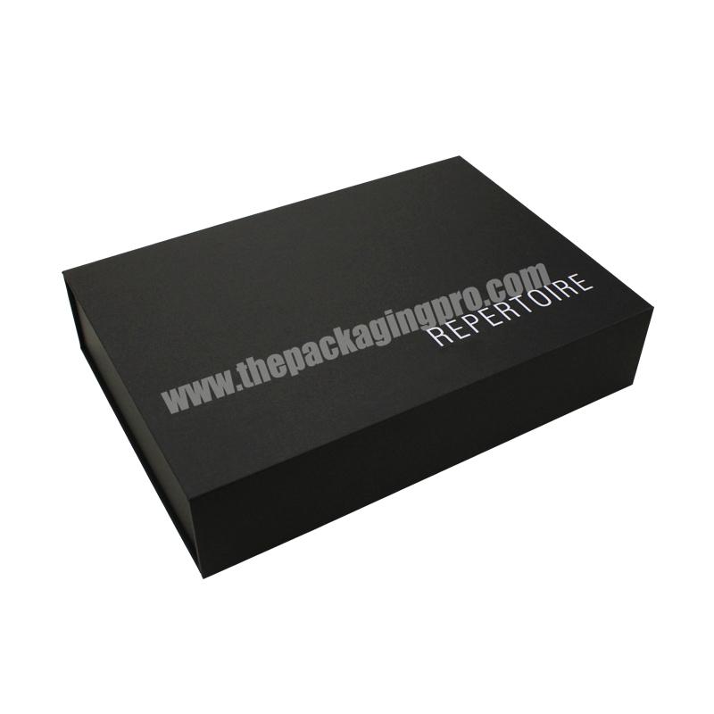 Manufacture High Quality Magnetic Luxury Black Foldable Box