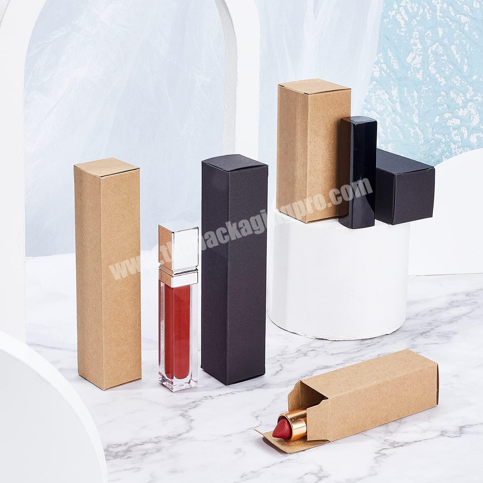 Manufacturer Custom Design Printed Cosmetic Black Lip Gloss Lipstick Makeup Packaging Box