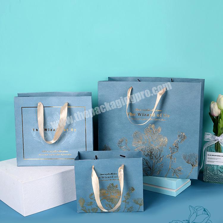 Manufacturer Direct Price High Grade Paper Gift Bags Reusable Shopping Paper Bag With Ribbon Handle