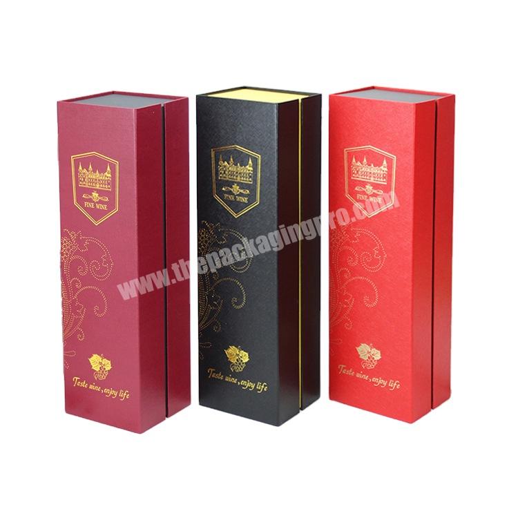 Manufacturer-made single-pack wine packaging gift box, high-quality wine packaging box, gift wine box