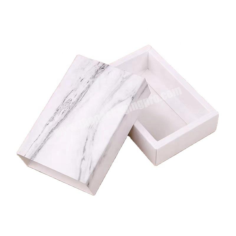 Marbled drawer box jewelry packaging gift box storage box LOGO printing