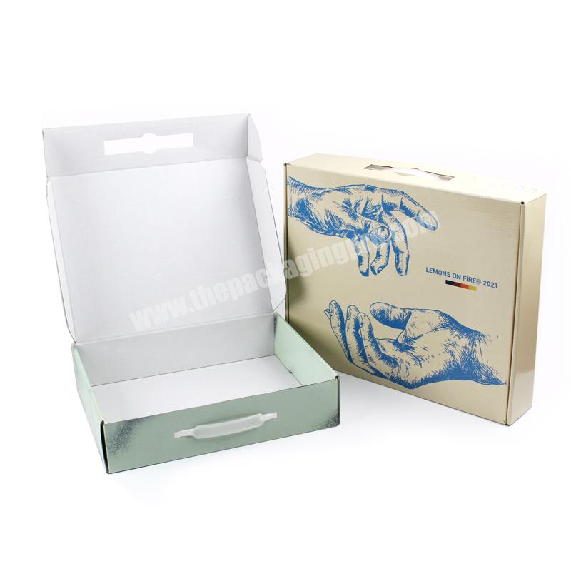 Medium Size Customized Clothing Boxes Corrugated Cardboard Mailing Boxes Packaging For Shirt Clothes