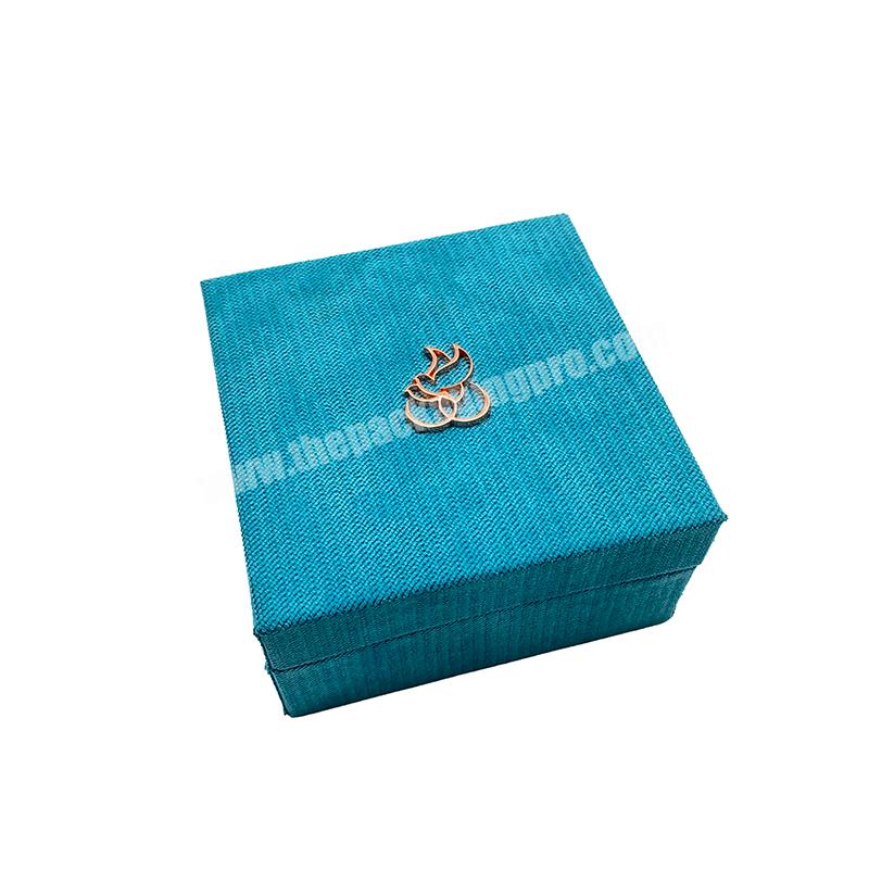 Meidian Factory Custom Classic Universal Style Square Fabric Engagement Ring Box