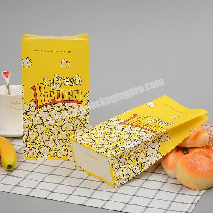 Microwave Popcorn Paper Grease Proof Packaging Bags For Popcorn