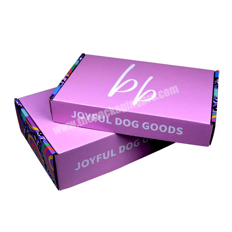 New Arrival Purple Color Customized CMYK Printing Corrugated Paper Shipping Box For Gift Packaging