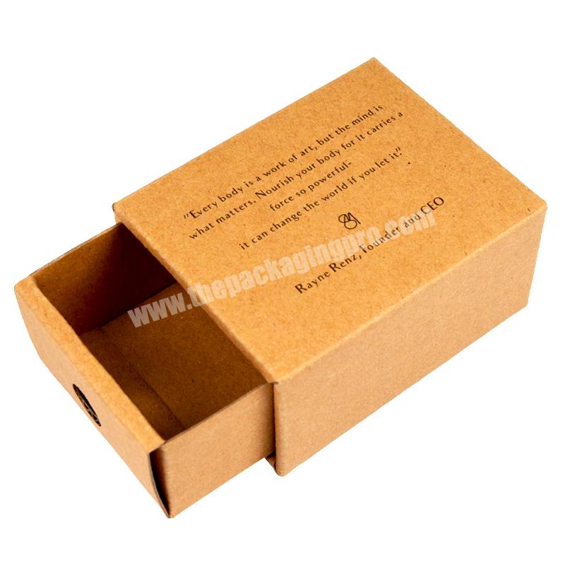 New Arrival Recyclable Customized Logo CMYK Printing Kraft Paper Drawer Cardboard Box For Gift Packaging