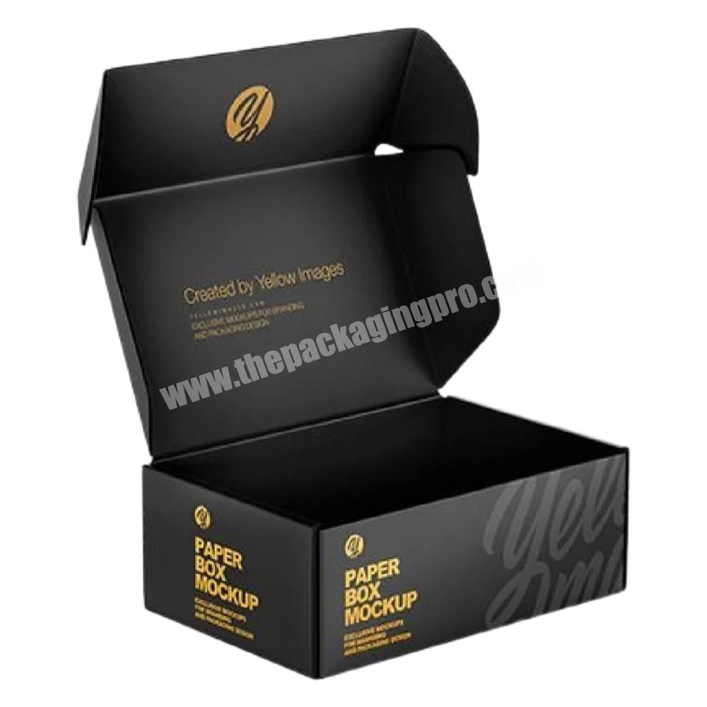 New Arrival Wholesale Custom ECO-Friendly Recyclable Matte Black Kraft Paper Cardboard Shipping Boxes Corrugated Cartons