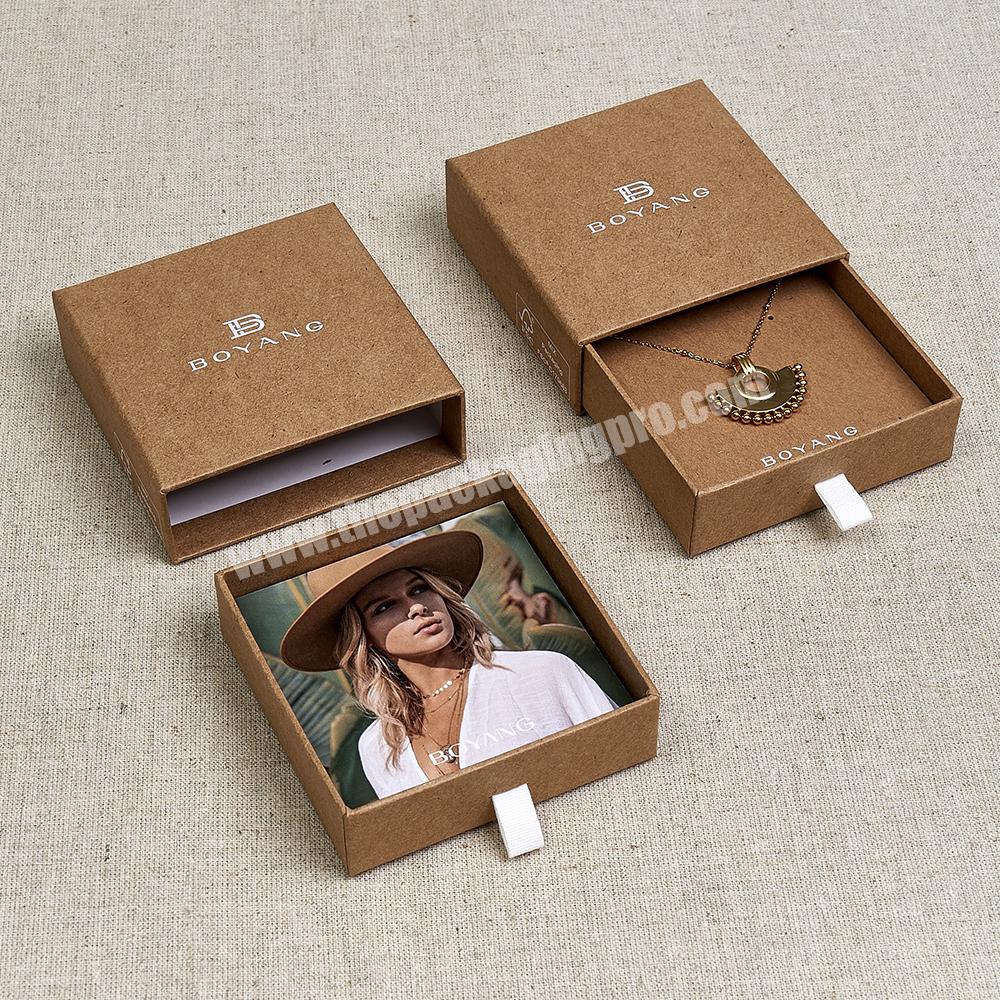 New Style Factory Wholesale Ring Necklace Bangle Gift Packaging Custom Paper Drawer Jewelry Box