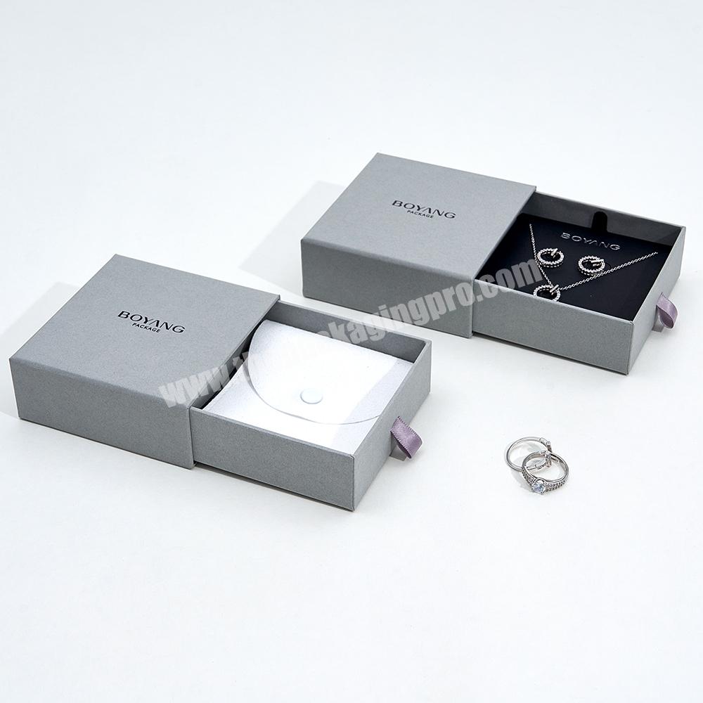 New Style Paper Drawer Necklace Earring Bracelet Ring Gift Jewelry Packaging Box Set with Logo