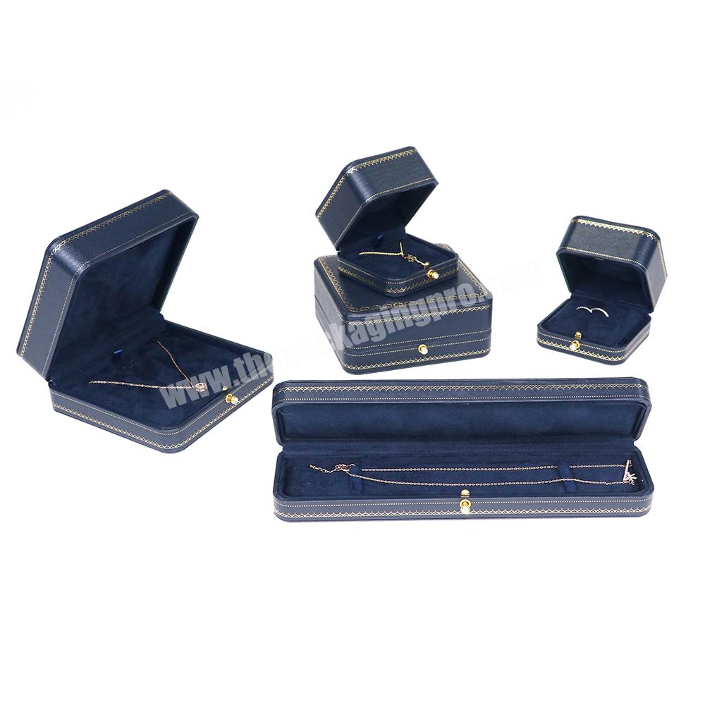 New arrival pu jewelry gift box custom wholesale luxury jewellery boxes packaging