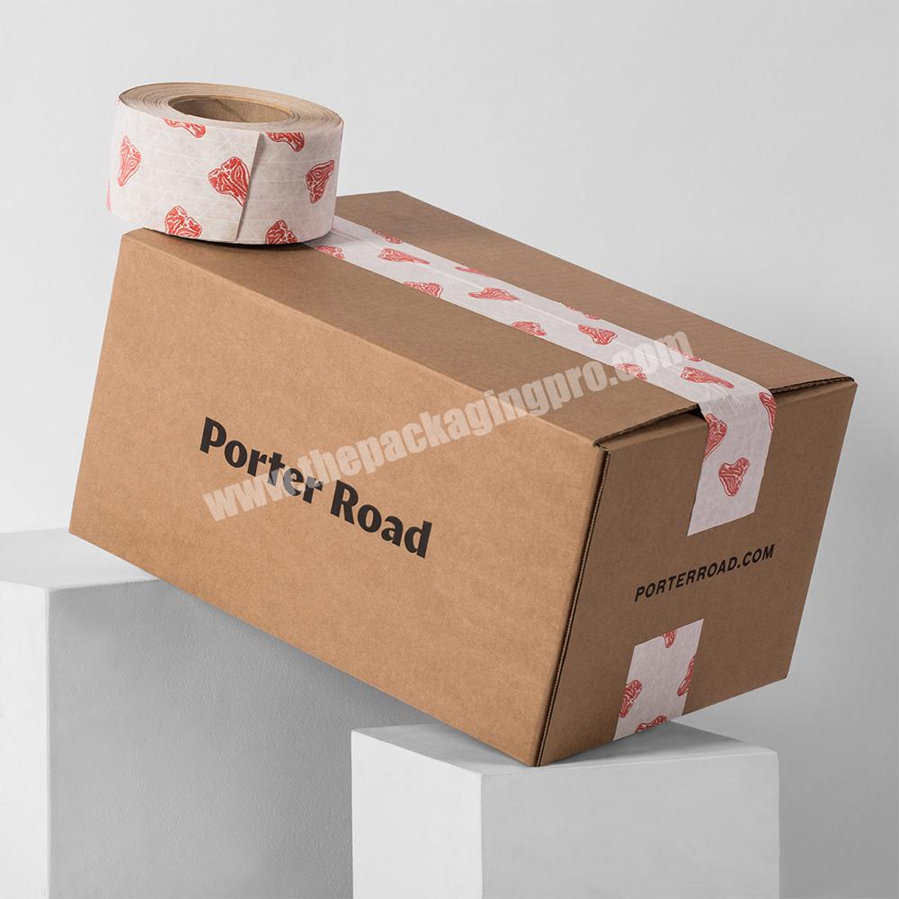 OEM Brand Logo Brown Corrugated Cardboard Paper Packaging Mailing Shipping Carton Box