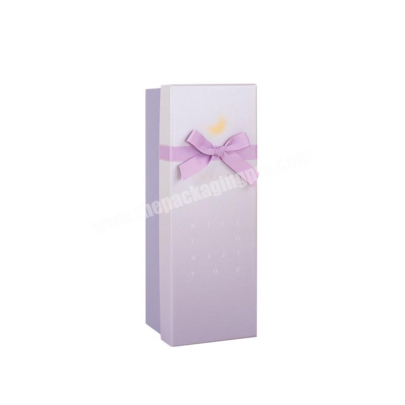 OEM Manufacturer Girl Valentine Empty Boxes Perfume Ribbon Cardboard Custom Packaging Lid and Base Gift Box