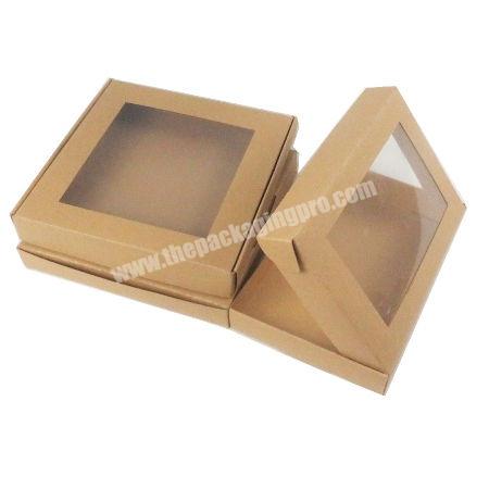 OEM Manufacturer Logo Compartment Chocolate Gift Box Packaging Box Kraft Paper Box With Clear Lids Window