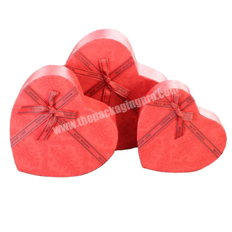 OEM Manufacturer Logo Heart Shaped Boxes Packaging Paper Lid and Base Gift Jewelry Box