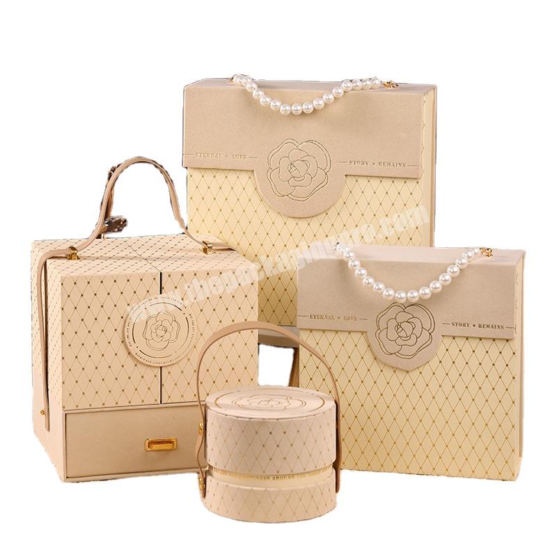 OEM Manufacturer Logo Luxury Valentines Christmas Suitcase Packaging Wedding Paper Gift Jewelry Box