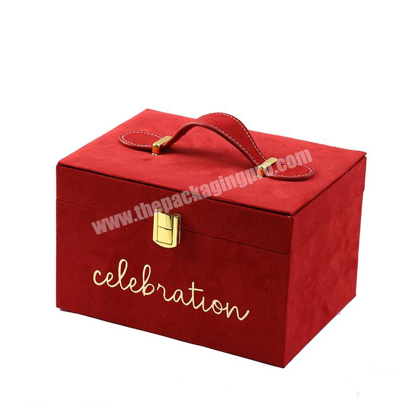 OEM Manufacturer Logo Organizer Luxury Large Suitcase Empty Packaging Vintage Cosmetic Storage Gift Box