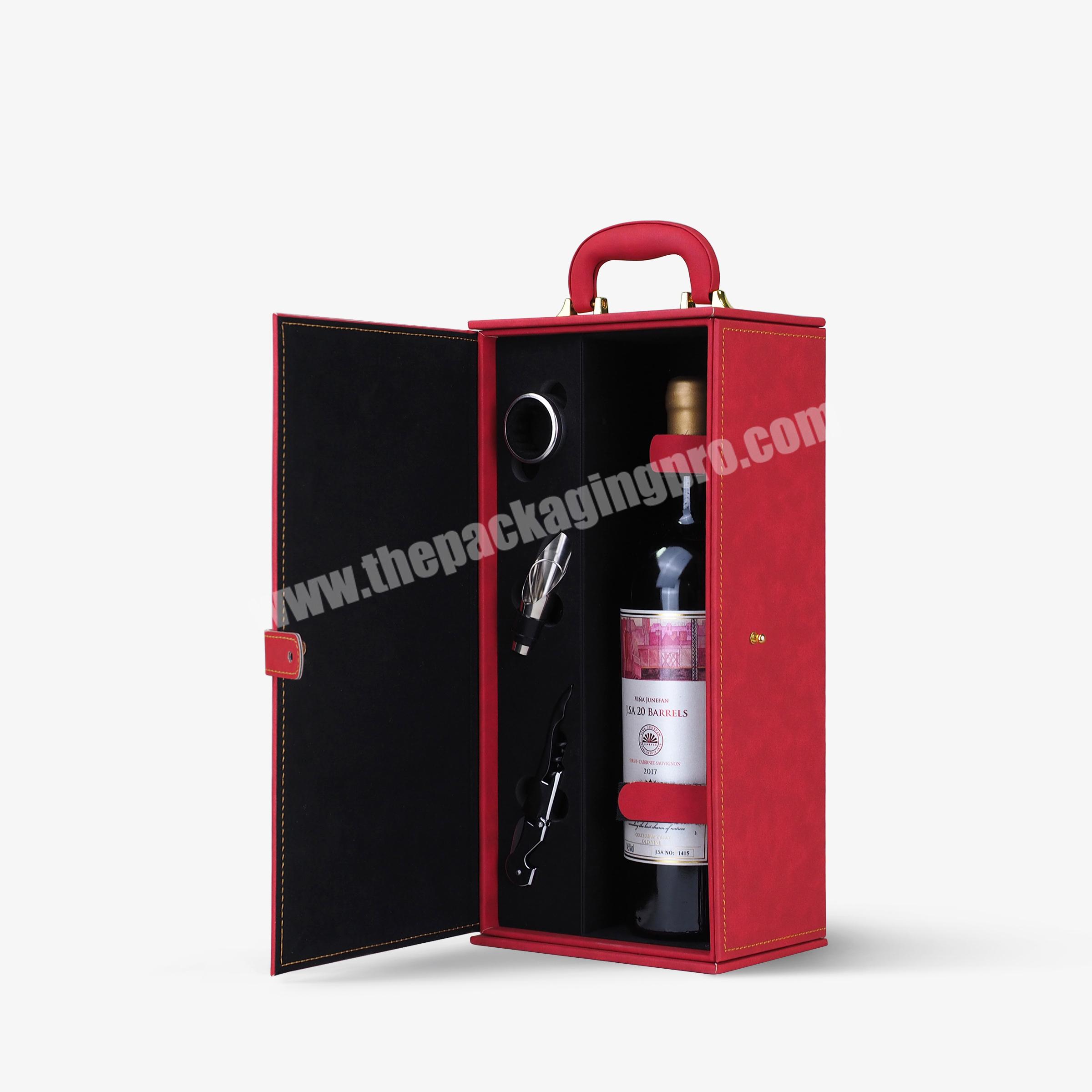 OEM custom single wine bottle box wine gift boxes wholesale portable wine box
