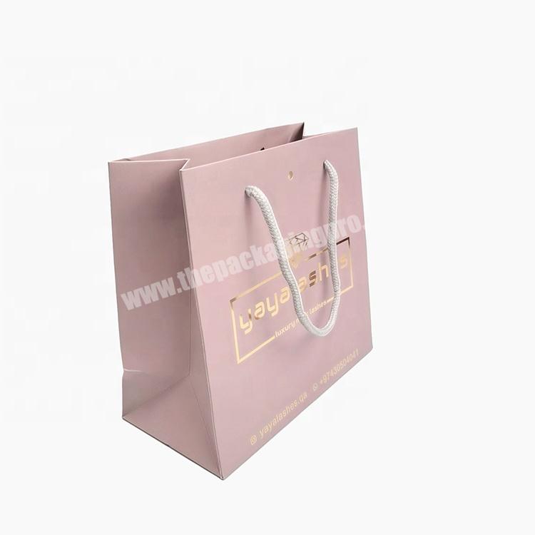 Online custom service logo printed shopping paper bag package for gift