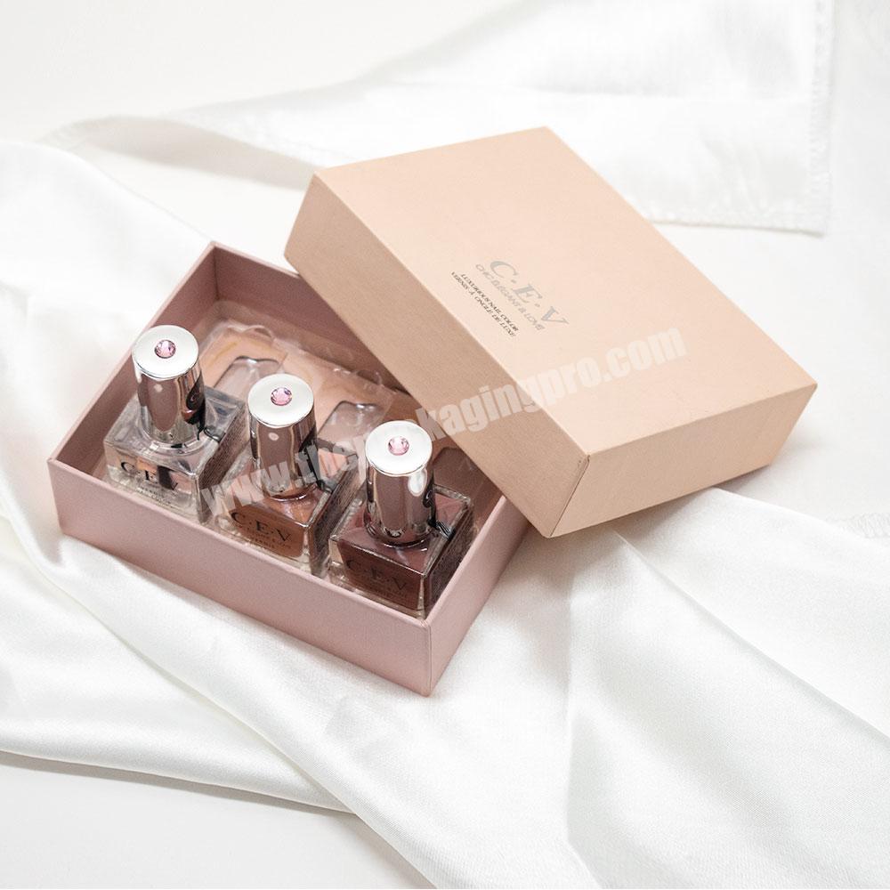 Packaging Gift Box Nail Polish Set Packing Box Cosmetic Rigid Boxes High End Custom Logo Paper Skin Care Packaging Paperboard