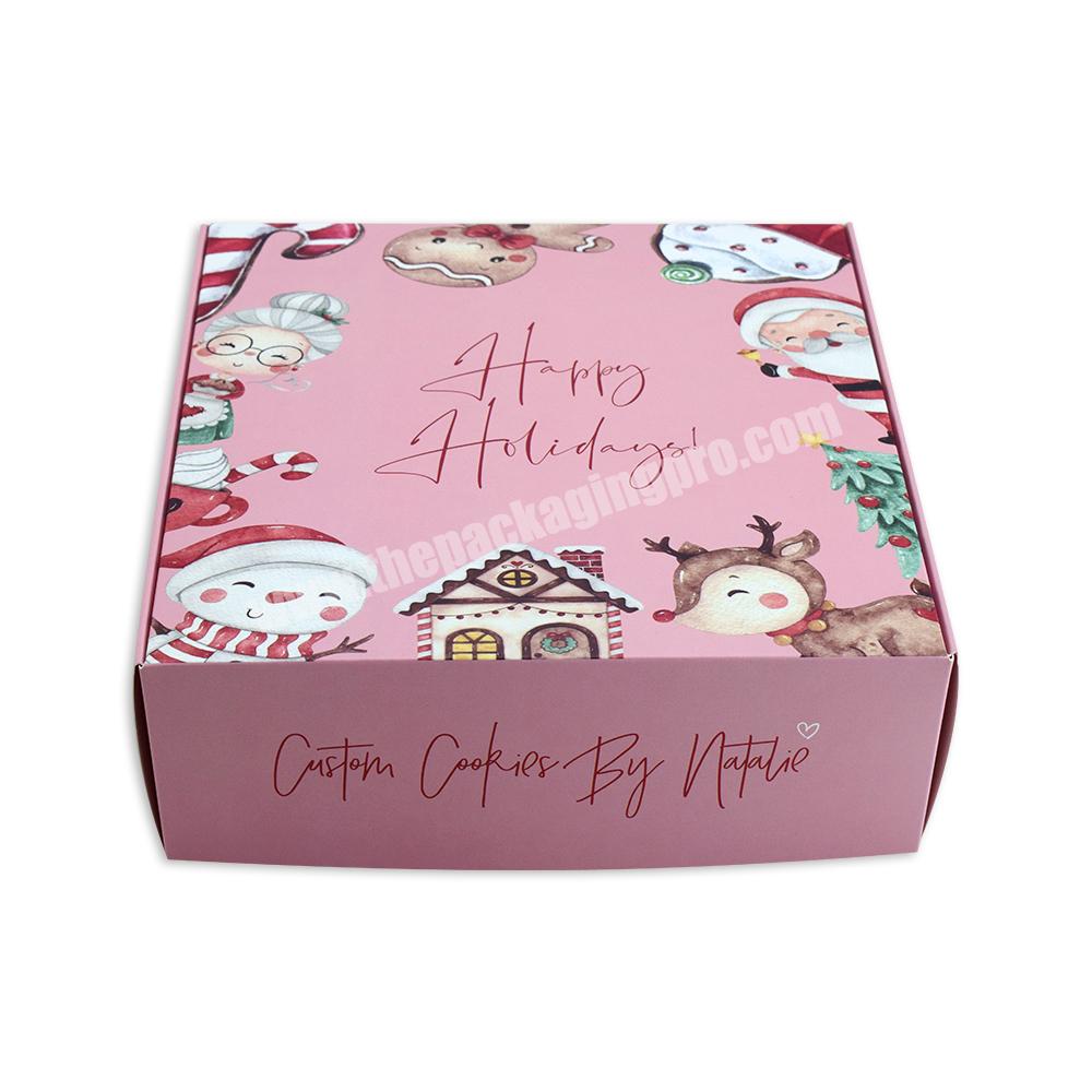 Packaging Manufacturer Custom Design Add Brand Logo Cupcake Packaging Christmas Gift Set Boxes with Handle for Cupcake