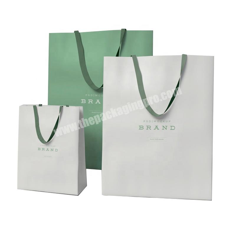 White Luxury Big Size Paper Shopping Bag for Clothes,White Luxury