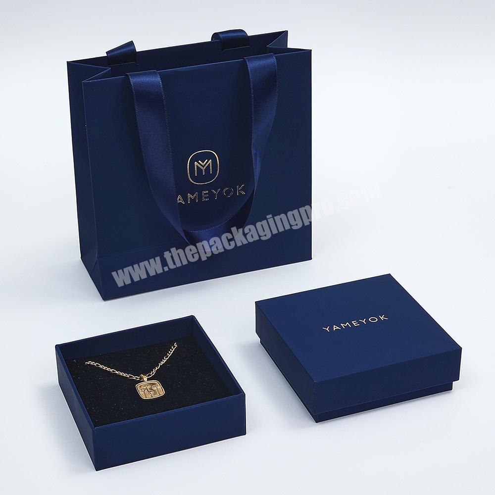 Paper Small Lid and Base Jewelry Necklace Box Packaging Customized