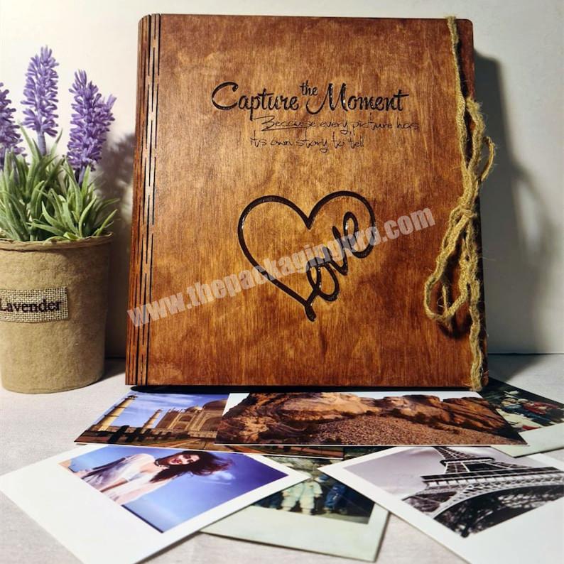 Personalized Photo Album with Lavender Print - Custom Scrapbook Album –  WoodPresentStudio