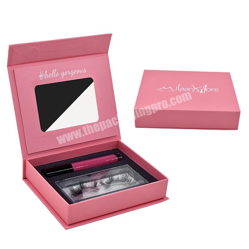 Personalized style Lip Gloss Eyelashes Cosmetics Packaging Luxury Magnetic Gift Box Lipstick Rigid Boxes