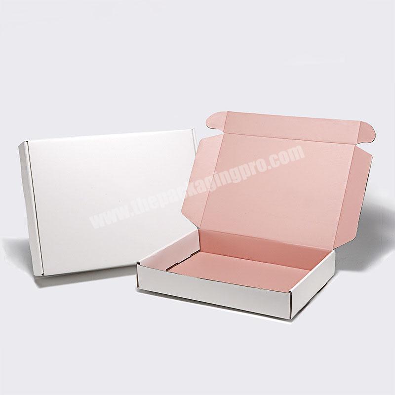 Pink shipping boxes corrugated custom clothing box corrugated paper packaging box