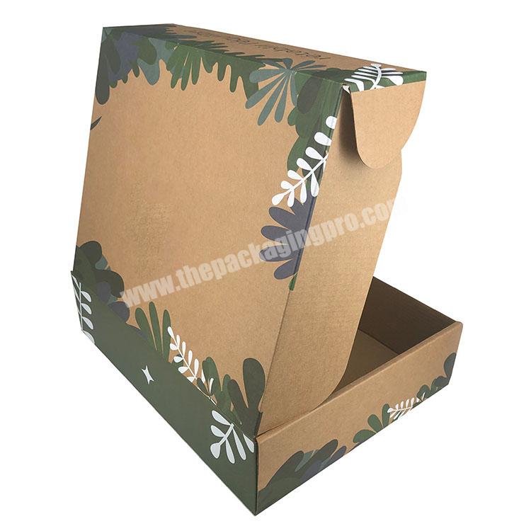 Plant shipping box mailers printing custom logo for clothes kraft paper boxes