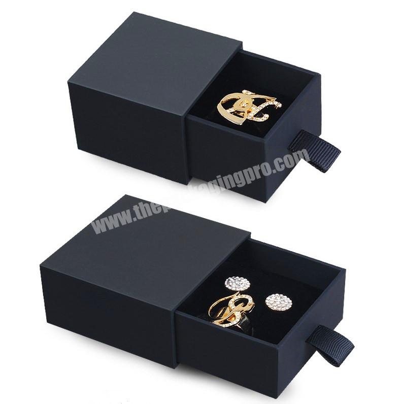 Popular Design Custom Logo Jewelry Box Package Eco Friendly Cardboard Paper Slide Drawer Jewelry Box