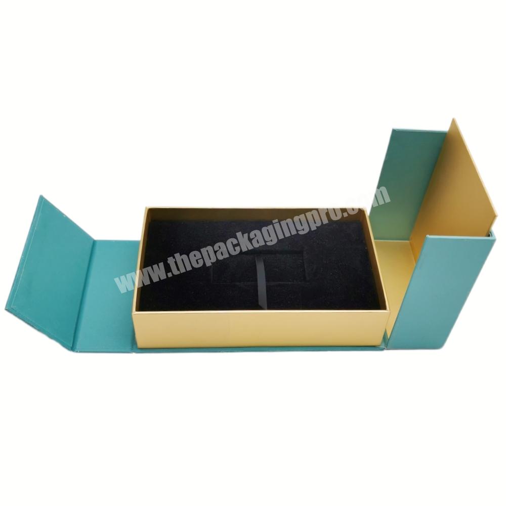 Premium Black Soft Touch Paper Custom Logo 2 Piece Style Rigid Cardboard Watch Strap Packaging Box