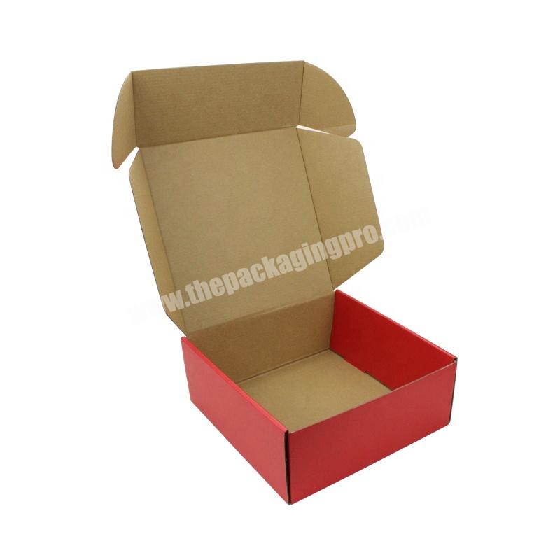 Printing shipping package custom logo Corrugated Box Cardboard Packaging Carton Red Mailer Shipping Boxes