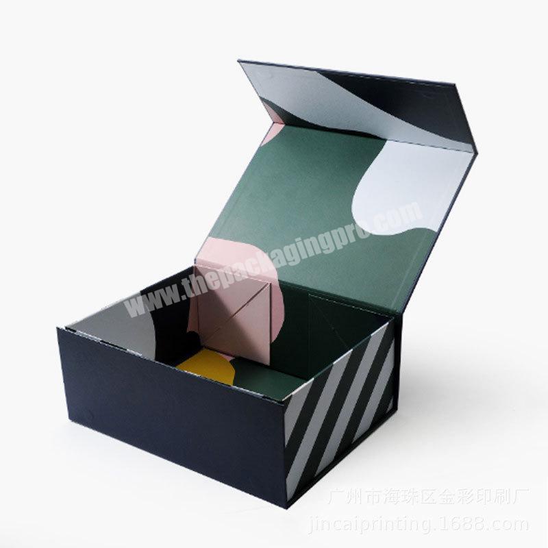 Professional Custom Printing Simple Color Book Folding Magnetic Gift Packaging Cardboard Box