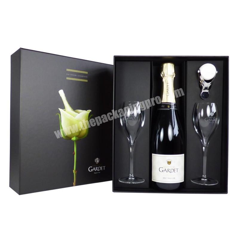 Professional custom made Different Types champagne flute red wine gift box