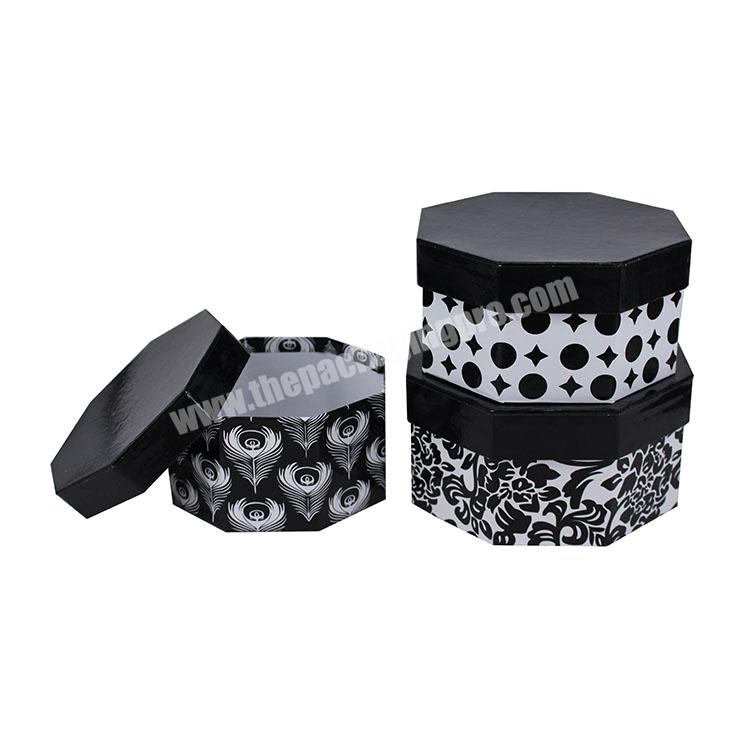 Reasonable price gift box black color with lid with special design gifts crafts box