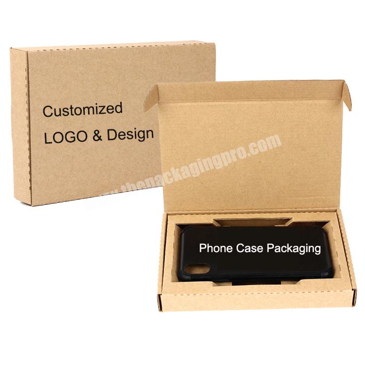 Recyclable Kraft Corrugated Paper Power Bank Phone Case Packaging Box for Online Shop