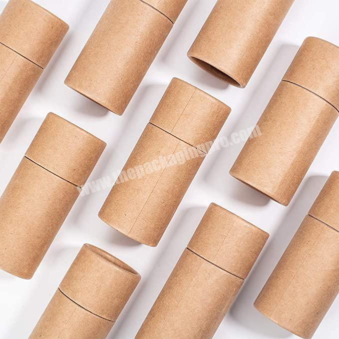 Recycled Plastic Free Cardboard Deodorant Paper Lip Balm Stick Container Packaging