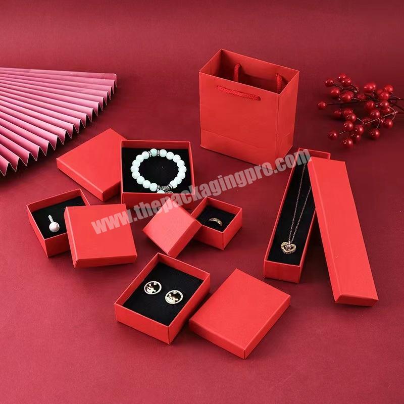 Red heaven and earth cover jewelry packaging box earrings bracelet necklace ring pendant packaging box